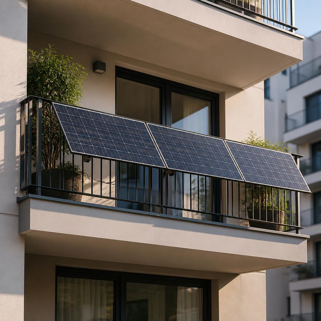 Aerial view of a suburban neighborhood where many homes have their own solar panels connected to a shared power grid