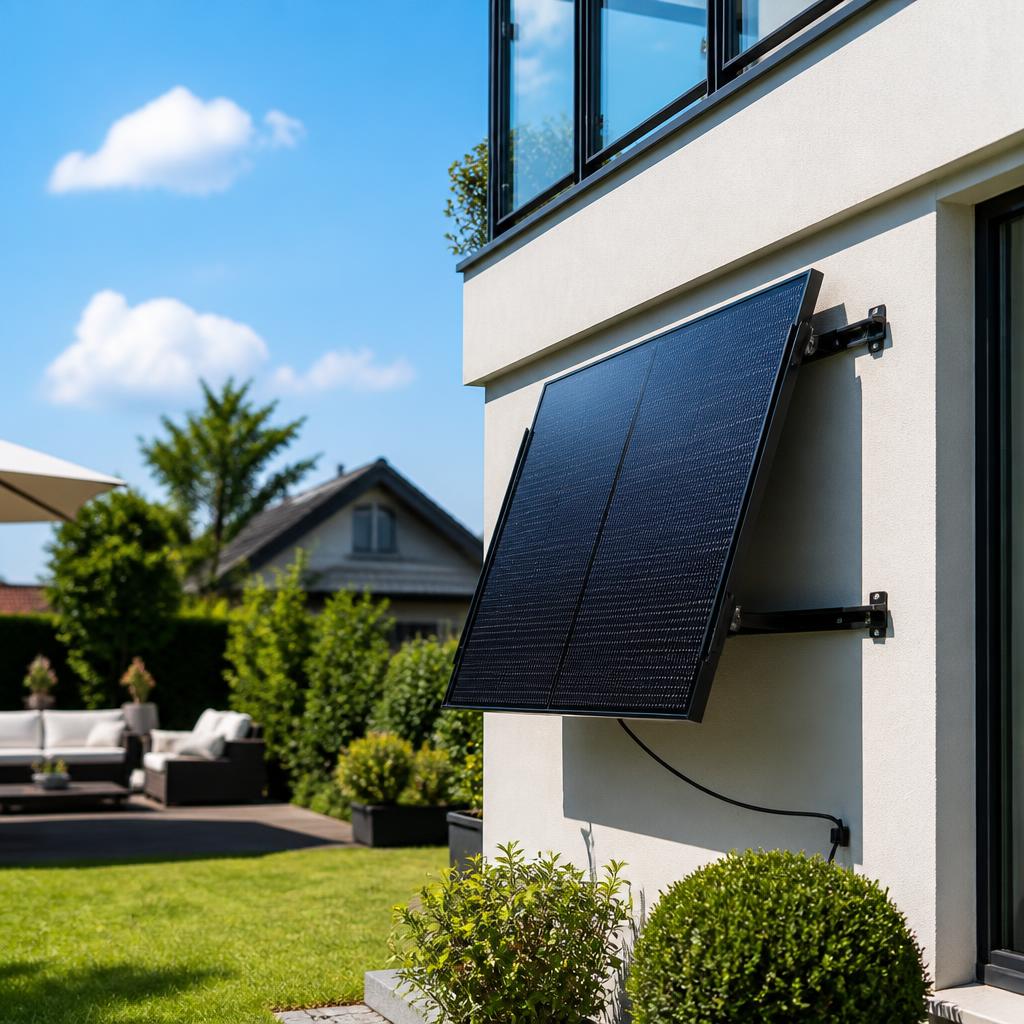 A modern home with plug-and-play solar panels